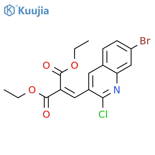 Diethyl 2-[(7-bromo-2-chloroquinolin-3-yl)methylidene]propanedioate structure