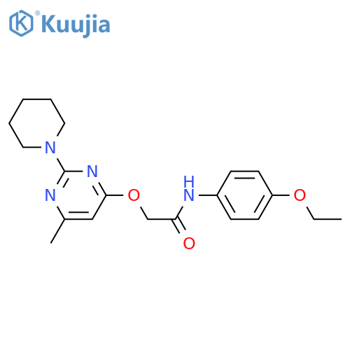 N-(4-ethoxyphenyl)-2-{[6-methyl-2-(piperidin-1-yl)pyrimidin-4-yl]oxy}acetamide structure