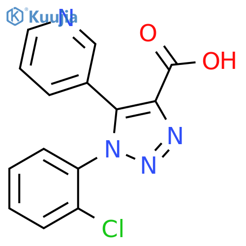 1-(2-chlorophenyl)-5-pyridin-3-yl-1H-1,2,3-triazole-4-carboxylic acid structure