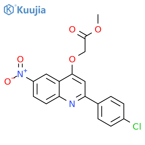 methyl 2-{[2-(4-chlorophenyl)-6-nitroquinolin-4-yl]oxy}acetate structure