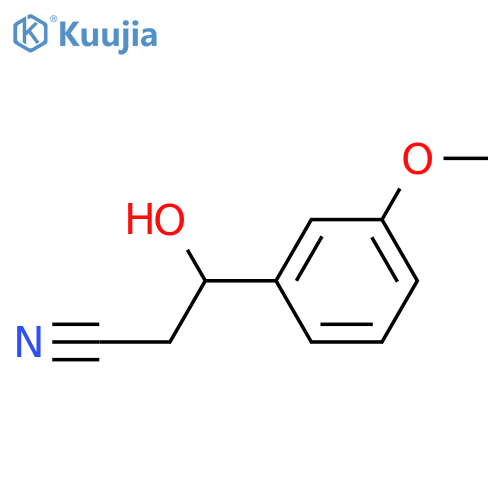 3-hydroxy-3-(3-methoxyphenyl)propanenitrile structure