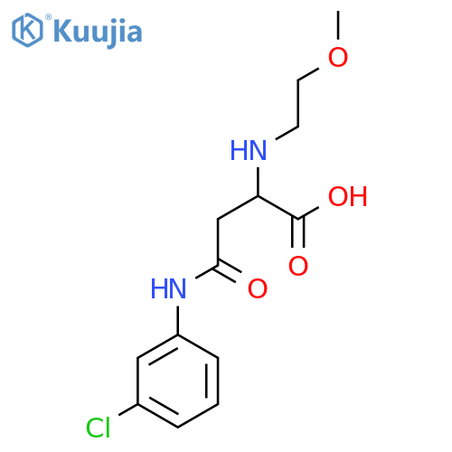 3-[(3-chlorophenyl)carbamoyl]-2-[(2-methoxyethyl)amino]propanoic acid structure