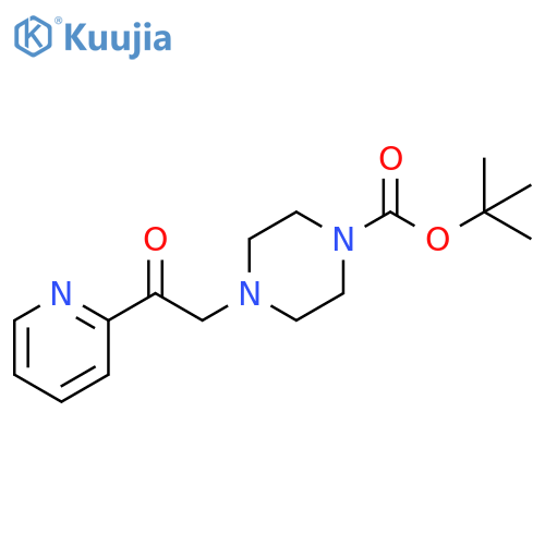 1-Piperazinecarboxylic acid, 4-[2-oxo-2-(2-pyridinyl)ethyl]-, 1,1-dimethylethyl ester structure