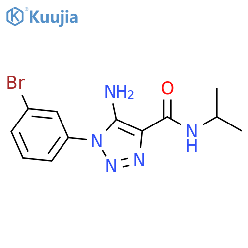 5-amino-1-(3-bromophenyl)-N-(propan-2-yl)-1H-1,2,3-triazole-4-carboxamide structure
