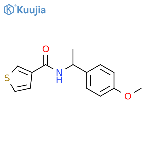 N-[1-(4-methoxyphenyl)ethyl]thiophene-3-carboxamide structure