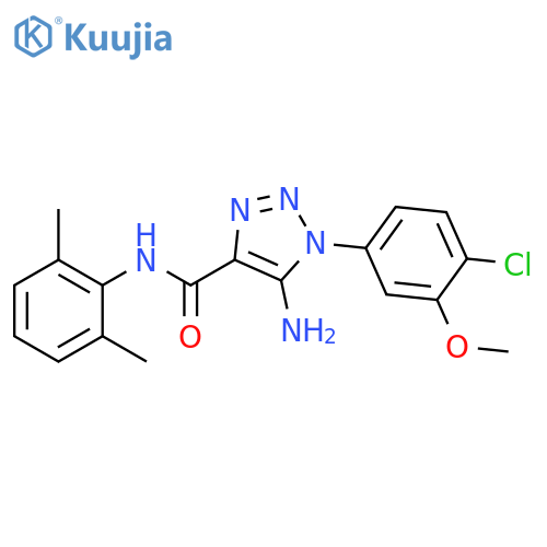 5-amino-1-(4-chloro-3-methoxyphenyl)-N-(2,6-dimethylphenyl)-1H-1,2,3-triazole-4-carboxamide structure