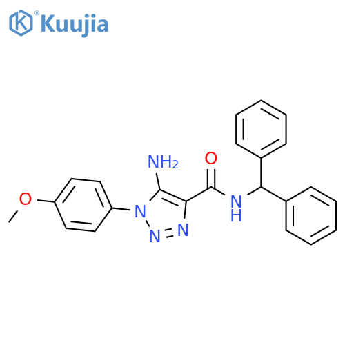 5-amino-N-(diphenylmethyl)-1-(4-methoxyphenyl)-1H-1,2,3-triazole-4-carboxamide structure