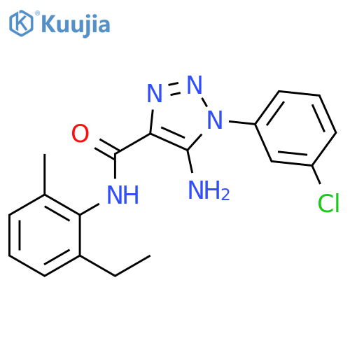 5-amino-1-(3-chlorophenyl)-N-(2-ethyl-6-methylphenyl)-1H-1,2,3-triazole-4-carboxamide structure