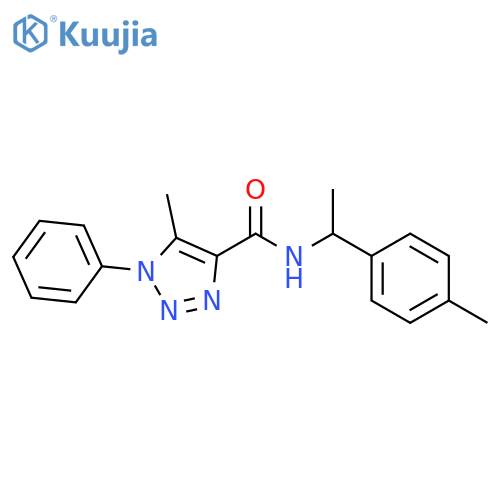 5-methyl-N-[1-(4-methylphenyl)ethyl]-1-phenyl-1H-1,2,3-triazole-4-carboxamide structure