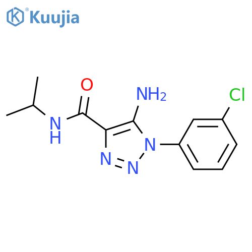 5-amino-1-(3-chlorophenyl)-N-(propan-2-yl)-1H-1,2,3-triazole-4-carboxamide structure