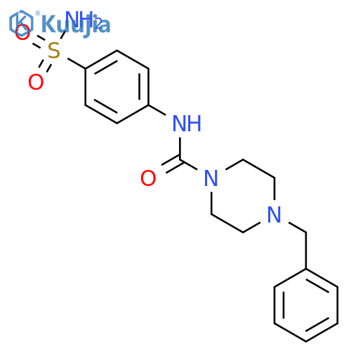 4-benzyl-N-(4-sulfamoylphenyl)piperazine-1-carboxamide structure