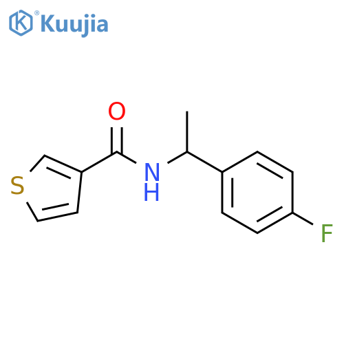 N-[1-(4-fluorophenyl)ethyl]thiophene-3-carboxamide structure