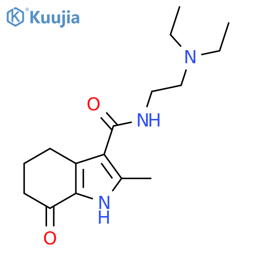 N-[2-(diethylamino)ethyl]-2-methyl-7-oxo-4,5,6,7-tetrahydro-1H-indole-3-carboxamide structure