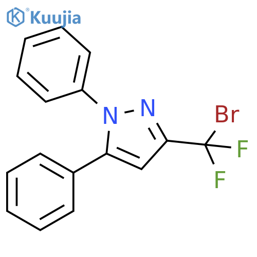 1H-Pyrazole, 3-(bromodifluoromethyl)-1,5-diphenyl- structure