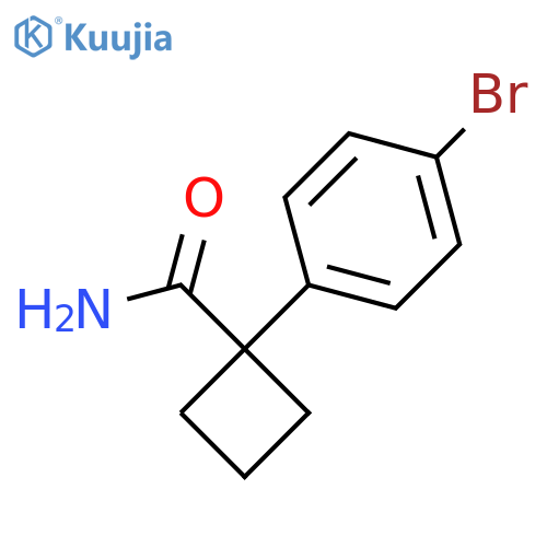 1-(4-bromophenyl)cyclobutanecarboxamide structure