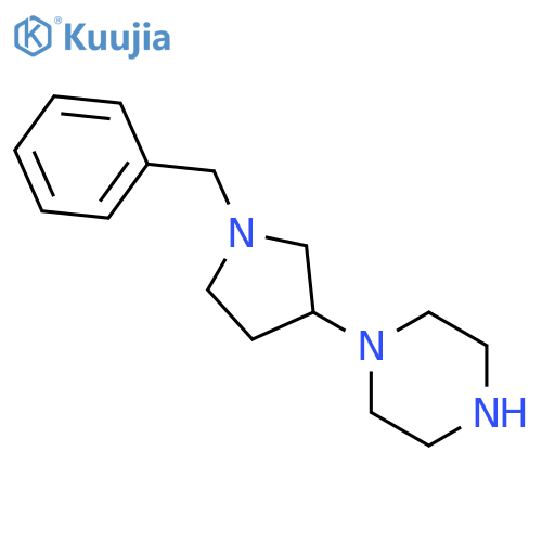 (R)-1-(1-Benzylpyrrolidin-3-yl)piperazine structure