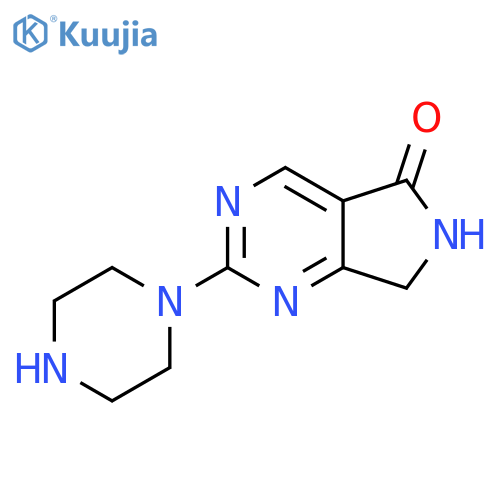 6,7-dihydro-2-(1-piperazinyl)-5H-Pyrrolo[3,4-d]pyrimidin-5-one structure