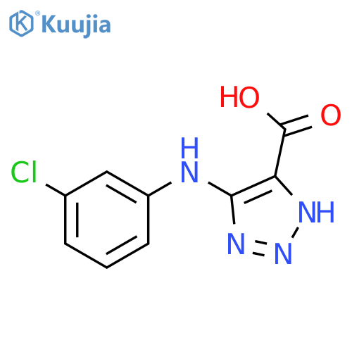 5-(3-Chloroanilino)-2H-1,2,3-triazole-4-carboxylic acid structure