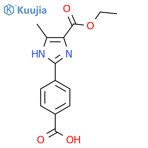 2-(4-Carboxyphenyl)-5-methyl-3H-imidazole-4-carboxylic acid ethyl ester structure