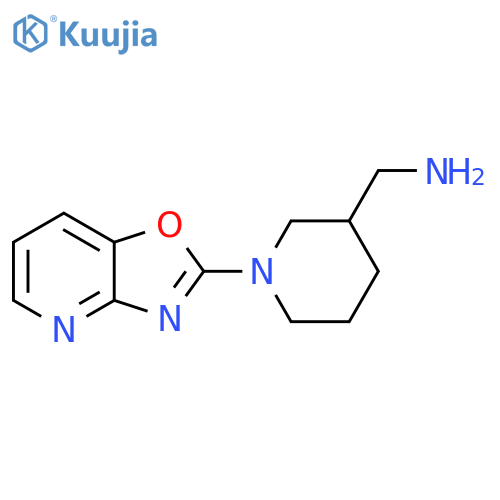 (1-{1,3oxazolo4,5-bpyridin-2-yl}piperidin-3-yl)methanamine structure