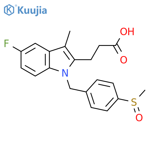 1H-Indole-2-propanoic acid,5-fluoro-3-methyl-1-[[4-(methylsulfinyl)phenyl]methyl]- structure