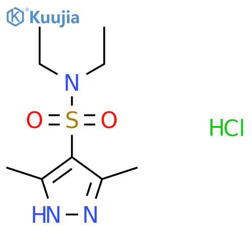 N,N-diethyl-3,5-dimethyl-1H-pyrazole-4-sulfonamide hydrochloride structure
