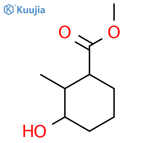 Methyl 3-hydroxy-2-methylcyclohexane-1-carboxylate structure