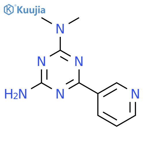 2-n,2-n-dimethyl-6-pyridin-3-yl-1,3,5-triazine-2,4-diamine structure