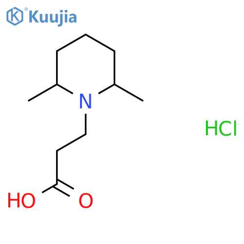 3-(2,6-Dimethylpiperidin-1-yl)propanoic acid hydrochloride structure