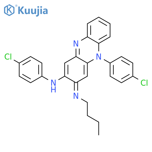 2-PHENAZINAMINE, 3-(BUTYLIMINO)-N,5-BIS(4-CHLOROPHENYL)-3,5-DIHYDRO- structure