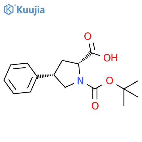 tert-butyl (2R,4S)-2-(hydroxymethyl)-4-phenylpyrrolidine-1-carboxylate structure