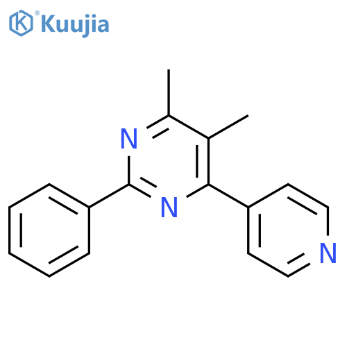 Pyrimidine, 4,5-dimethyl-2-phenyl-6-(4-pyridinyl)- structure