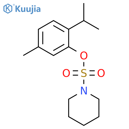 1-Piperidinesulfonic acid, 5-methyl-2-(1-methylethyl)phenyl ester structure