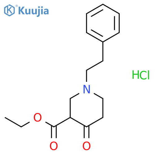 Ethyl 4-oxo-1-phenethylpiperidine-3-carboxylate hydrochloride structure