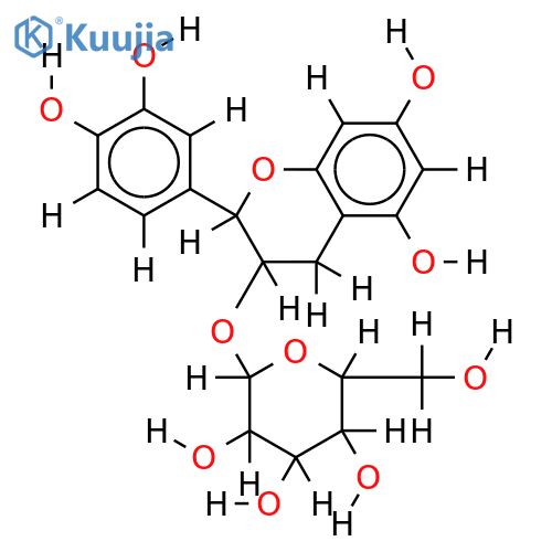 3-O-beta-D-Glucopyranoside-3,3',4',5,7-Pentahydroxyflavan structure