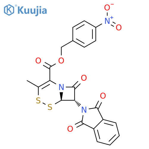 4,5-Dithia-1-azabicyclo[4.2.0]oct-2-ene-2-carboxylic acid, 7-(1,3-dihydro-1,3-dioxo-2H-isoindol-2-yl)-3-methyl-8-oxo-, (4-nitrophenyl)methyl ester, (6R-cis)- structure