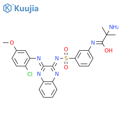 N-[3-(2,1,3-Benzothiadiazol-5-ylamino)-2-quinoxalinyl]-4-methylbenzenesulfonamide structure