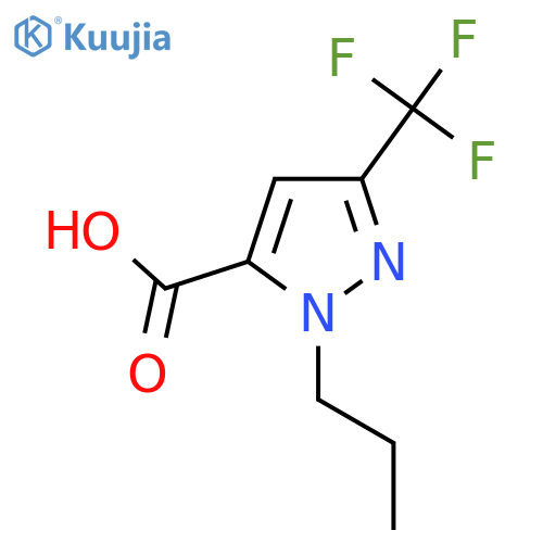 1-Propyl-3-(trifluoromethyl)-1H-pyrazole-5-carboxylic acid structure