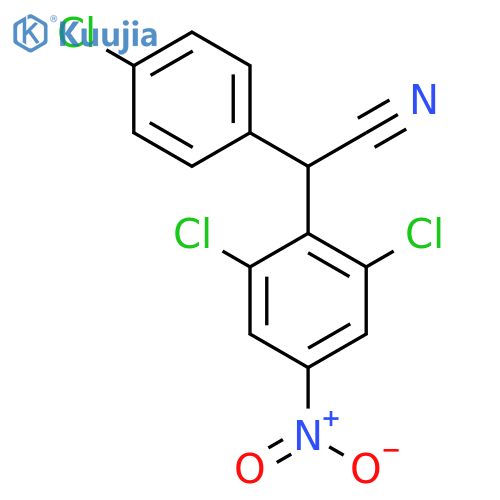 2,6-Dichloro-a-(4-chlorophenyl)-4-nitrobenzeneacetonitrile structure