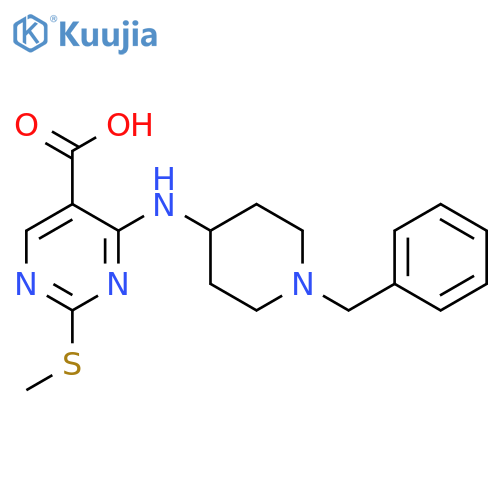 4-(1-Benzylpiperidin-4-ylamino)-2-(methylthio)pyrimidine-5-carboxylic Acid structure