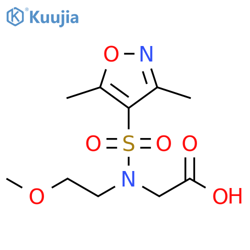 2-(N-(2-METHOXYETHYL)-3,5-DIMETHYLISOXAZOLE-4-SULFONAMIDO)ACETIC ACID structure