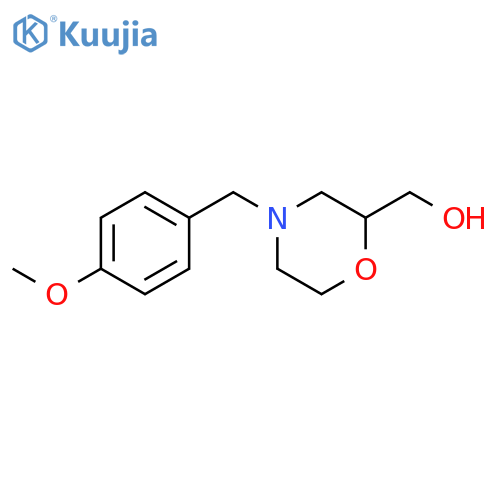 (4-(4-methoxybenzyl)morpholin-2-yl)methanol structure