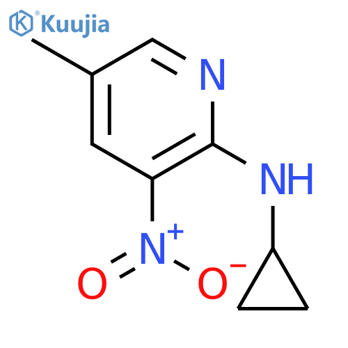 2-Cyclopropylamino-5-methyl-3-nitropyridine structure
