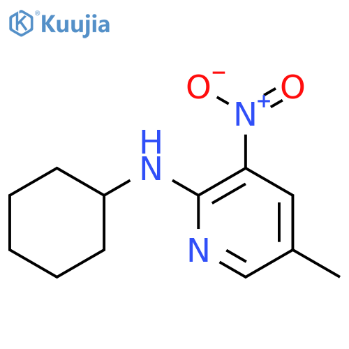 2-Cyclohexylamino-5-methyl-3-nitropyridine structure