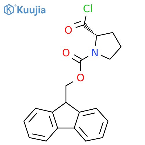 1-Pyrrolidinecarboxylicacid, 2-(chlorocarbonyl)-, 9H-fluoren-9-ylmethyl ester, (2S)- structure