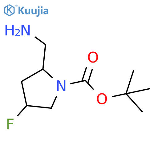 tert-butyl (2S,4S)-2-(aminomethyl)-4-fluoro-pyrrolidine-1-carboxylate structure