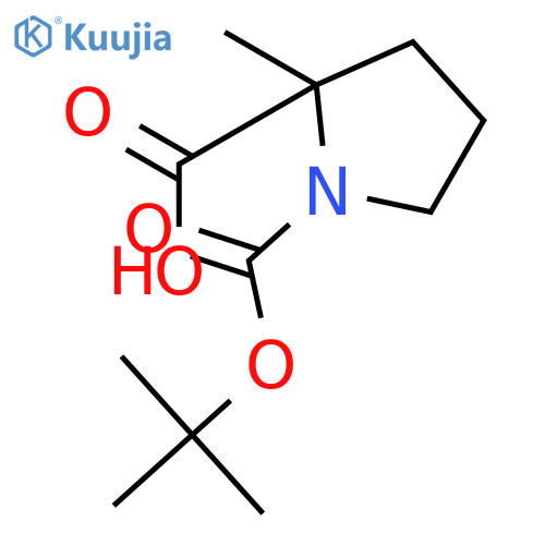 (S)-1-(Tert-butoxycarbonyl)-2-methylpyrrolidine-2-carboxylic acid structure