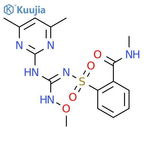 Benzamide,2-[[[[(4,6-dimethyl-2-pyrimidinyl)amino](methoxyamino)methylene]amino]sulfonyl]-N-methyl- structure
