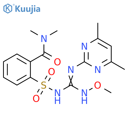 Benzamide,2-[[[[(4,6-dimethyl-2-pyrimidinyl)amino](methoxyamino)methylene]amino]sulfonyl]-N,N-dimethyl- structure