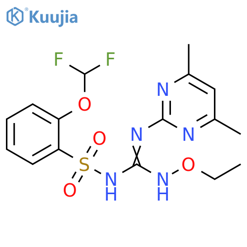 Benzenesulfonamide,2-(difluoromethoxy)-N-[[(4,6-dimethyl-2-pyrimidinyl)amino](ethoxyamino)methylene]- structure
